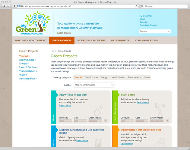 My Green Montgomery: Browse Green Projects