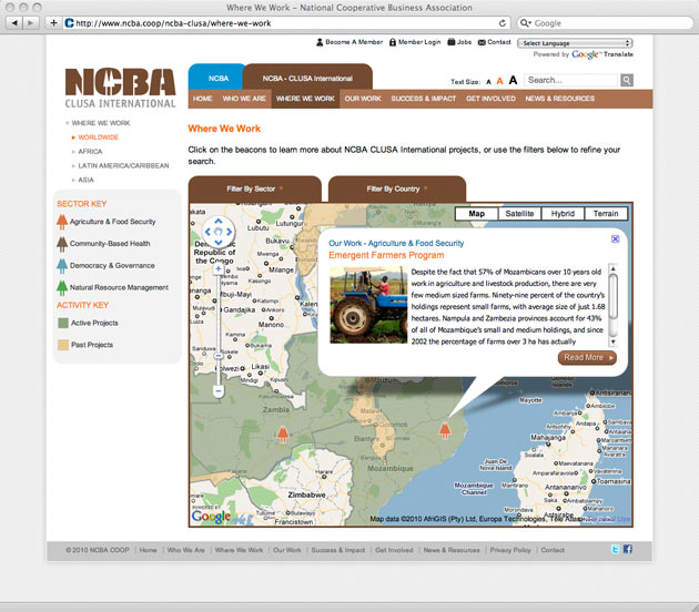 NCBA International Interactive Map
